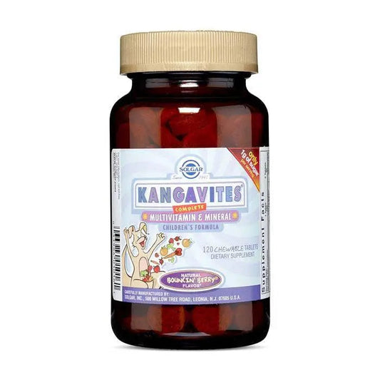 Solgar Kangavites Multivitamin 120 Chewable Tablets Bouncin Berry Flavor Solgar