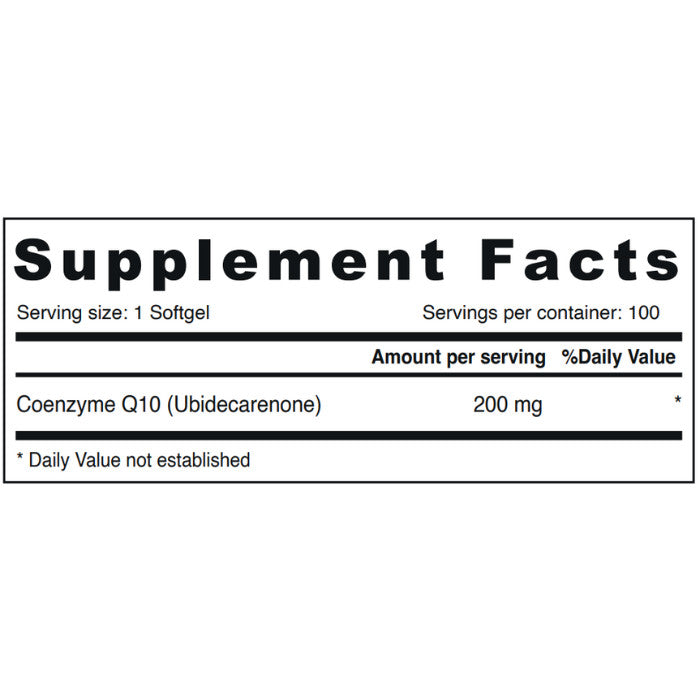 Sunshine Nutrition CoQ10 200mg 100 Softgels