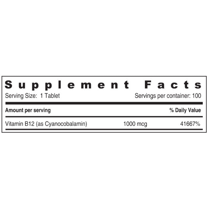 Sunshine Nutrition Vitamin B12 1000Mcg Rapid Action Tablet 100's Sunshine Nutrition