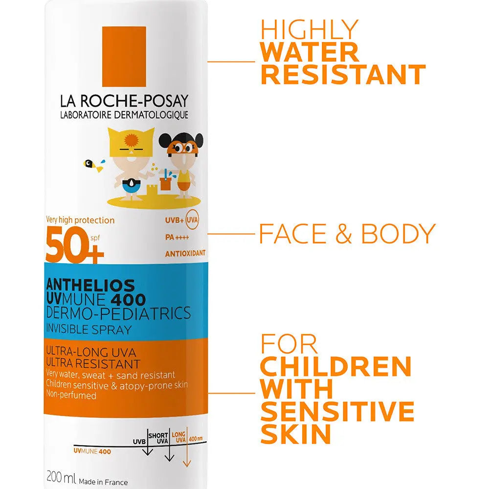 La Roche-Posay Anthelios UVMUNE 400 Dermo Pediatrics SPF50+ Invisible Kids Sunscreen Spray For Face & Body 200ml La Roche-Posay