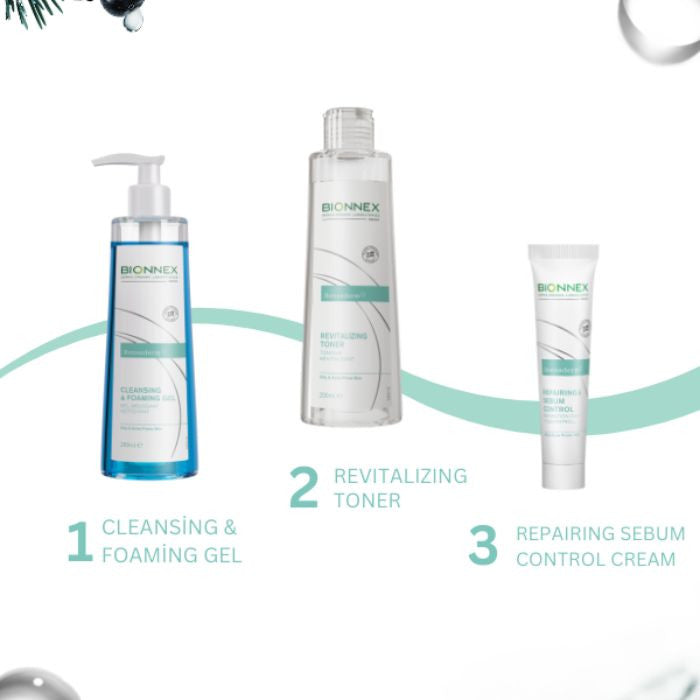Bionnex Rensaderm Cleansing & Foaming Gel Cleanser for Oily and Acne-Prone Skin with Trio-Acid Complex - 200ml