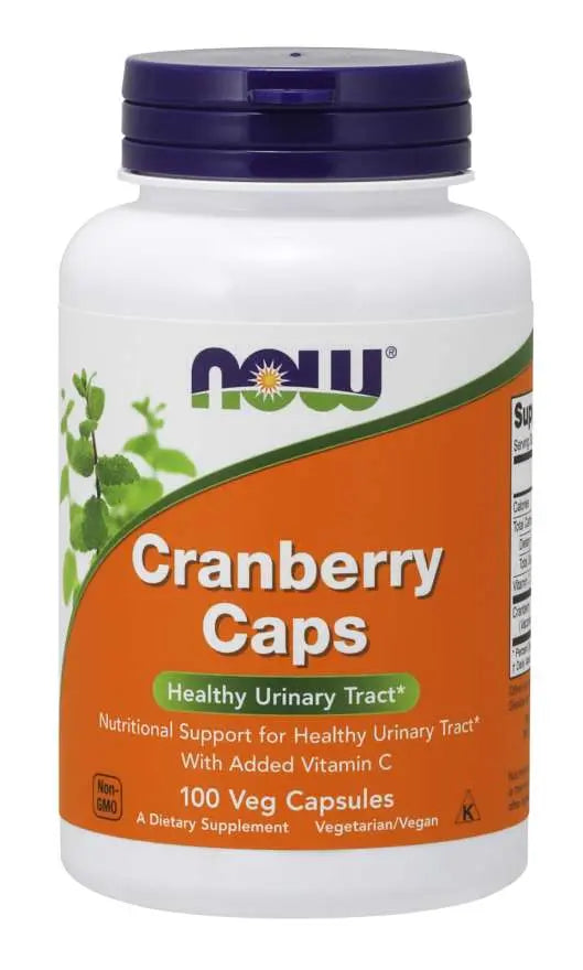 Now Cranberry Capsules With Vitamin C For Healthy Urinary Health, Pack of 100's NOW