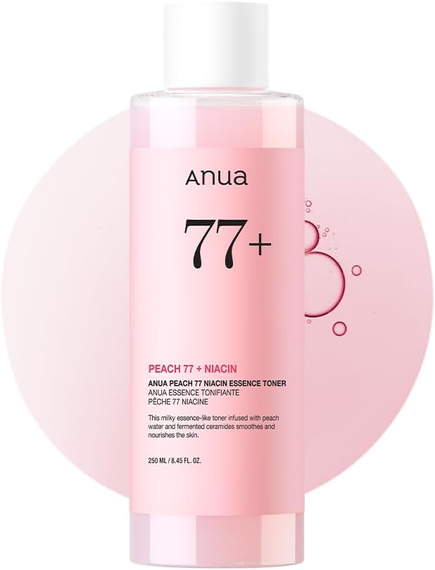 Anua Peach 77% Niacin Essence Facial Toner For Radiant & Plumping Skin 250ml