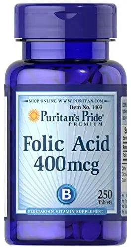 Puritan's Pride Folic Acid 400 mcg 250 s Puritan's Pride