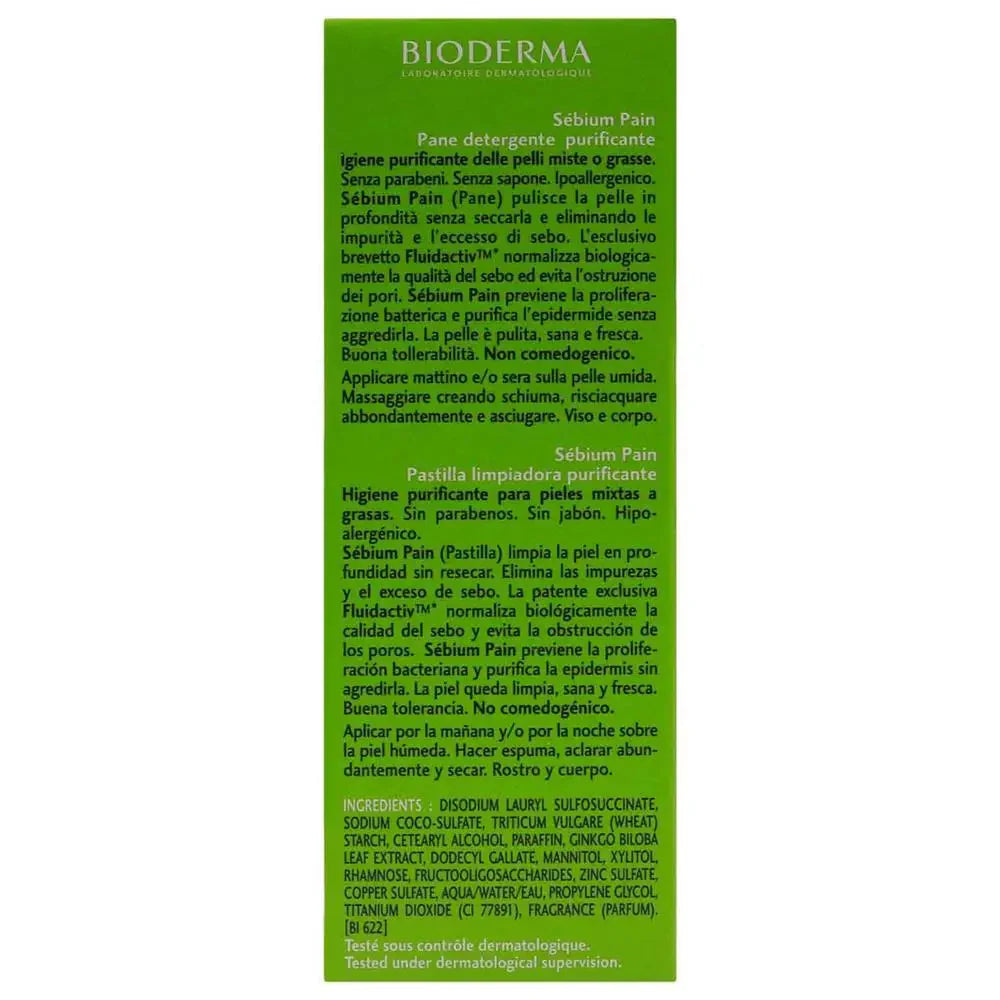 Bioderma Sebium Pain Purifying Cleansing Bar Combination To Oily Skin 100gm Bioderma