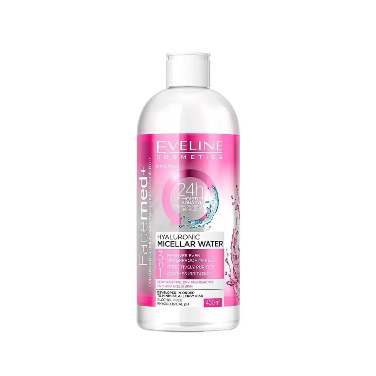 Eveline Cosmetics Hyaluronic Micellar Water, Effectively Purifies And Soothes, 500Ml Eveline