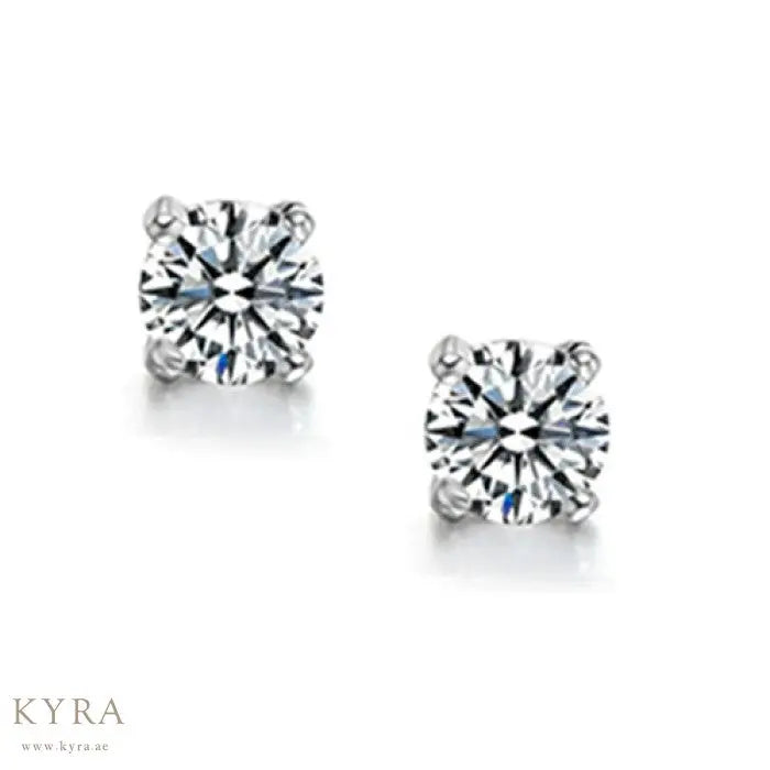 Studex 5mm Tiffany CZ Ear Stud in White Gold Studex