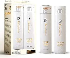 GK HAIR Global Keratin Balancing Shampoo and Conditioner Sets (33.8 Fl Oz/1000ml) For Oily & Color Treated Hair Deep Cleansing Ideal for Over-Processed and Environmentally Stressed Hair GK hair