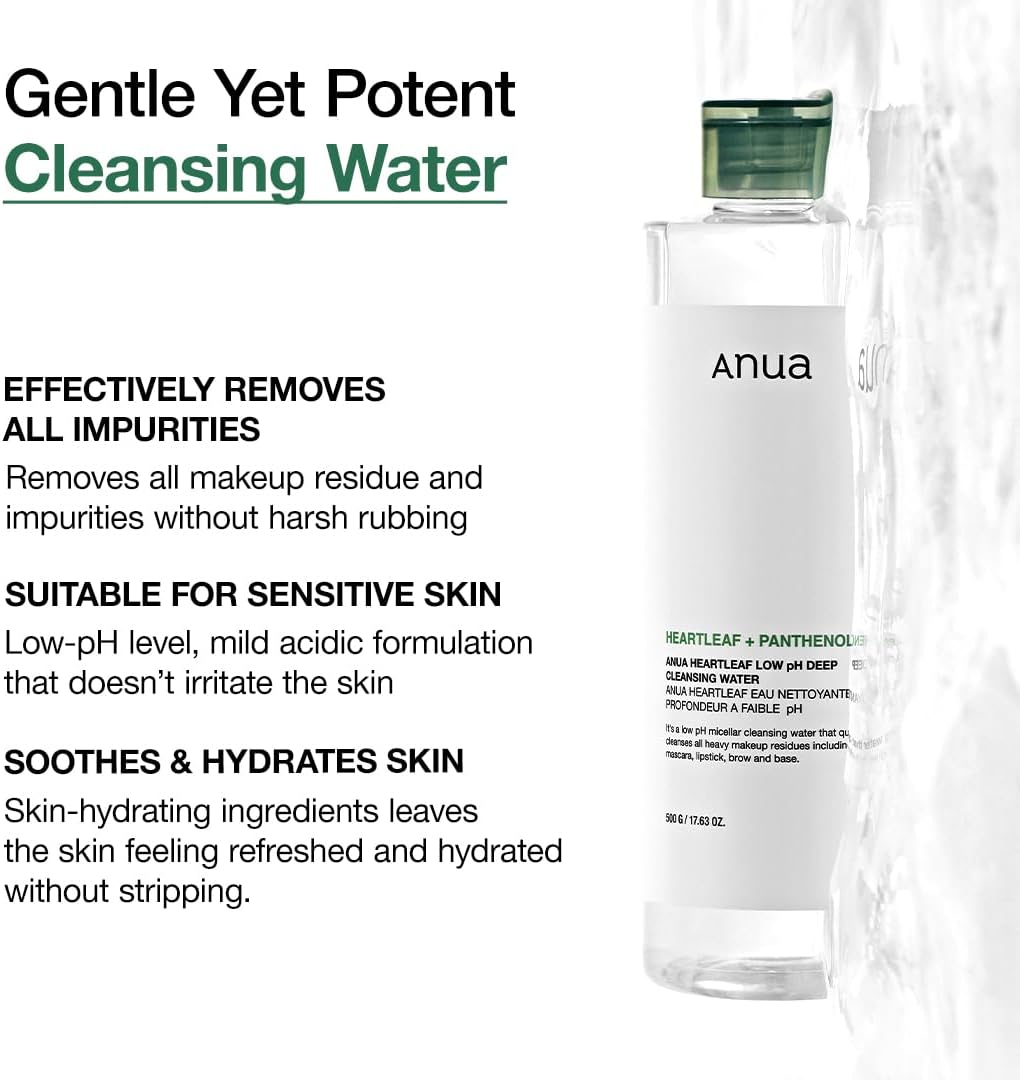 Anua Heartleaf & Panthenol Low pH Deep Cleansing Water 500g
