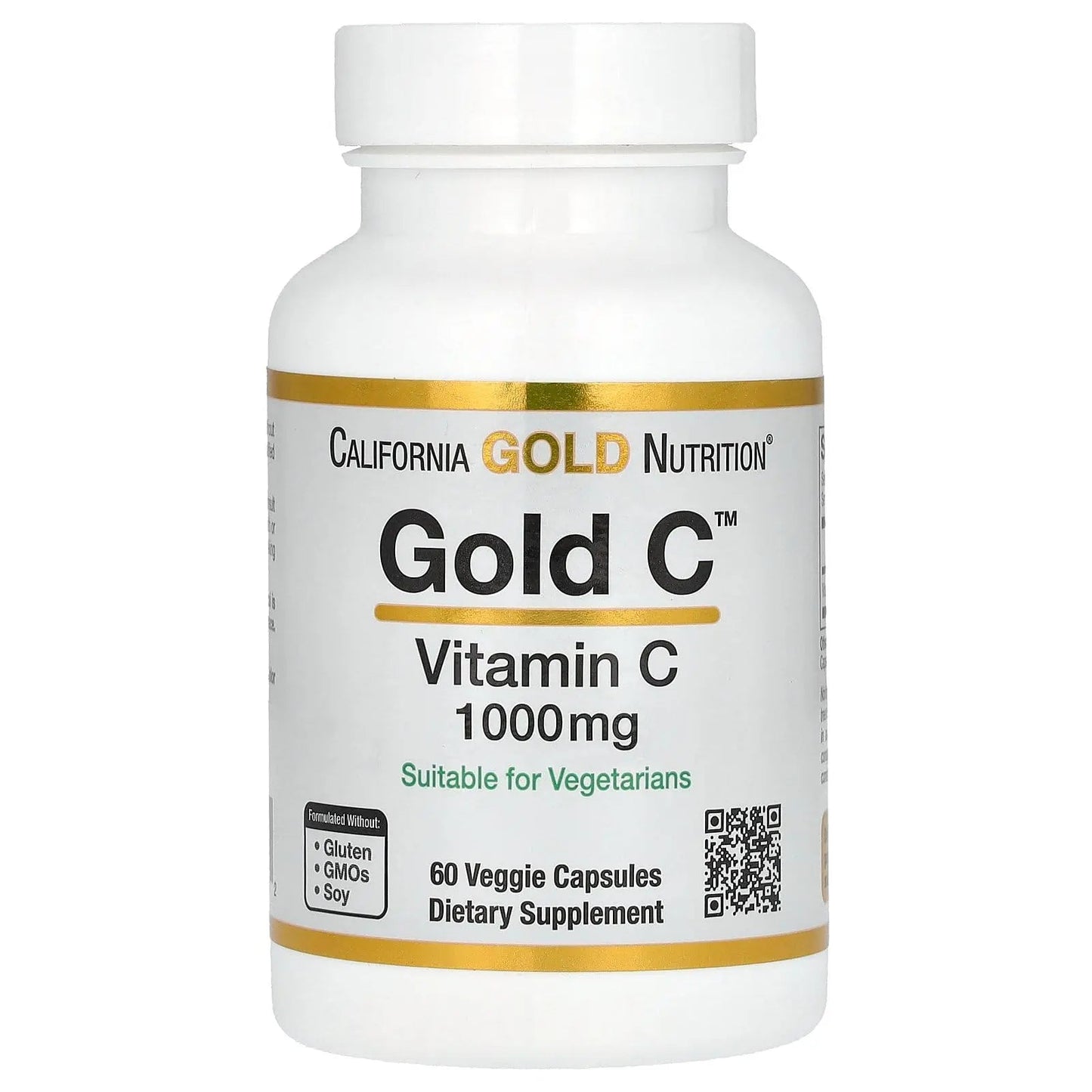 California Gold Nutrition Vitamin C 1000mg - 60 Veggie Capsules California Gold Nutrition