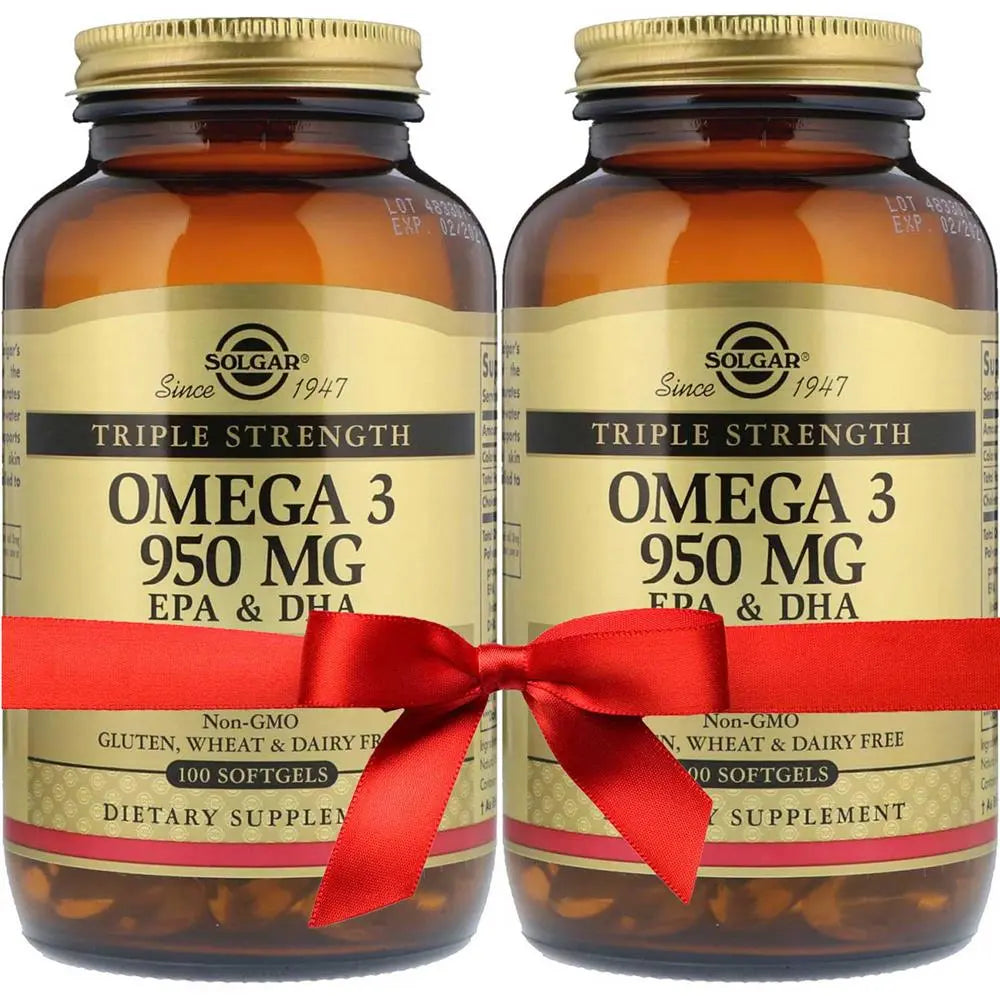 Solgar Omega 3 950mg EPA & DHA Softgels 100's 1+1 Offer - www.plcgcc.com