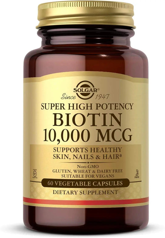 Solgar Biotin 10,000 Mcg, 60 Vegetable Capsules Solgar