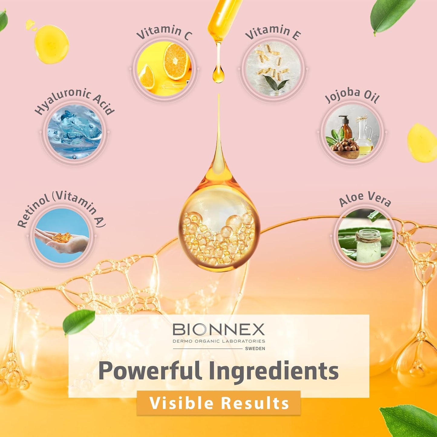 Bionnex The Nordea Retinol 1%, Anti-Aging Face Serum for Wrinkles, Fine Lines and Uneven Texture - 30ml