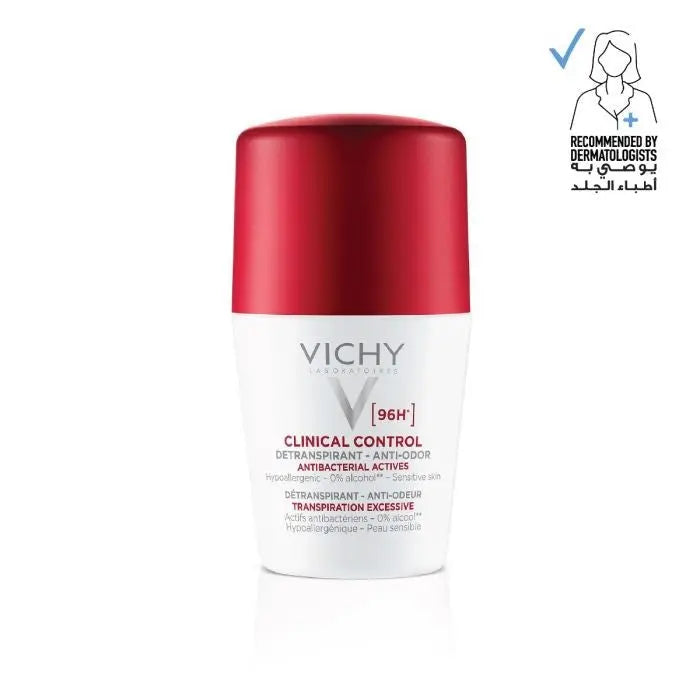 Vichy 96 Hour Clinical Control Dry Touch Anti-Odour Deodorant Roll-On For Women 50ml Vichy