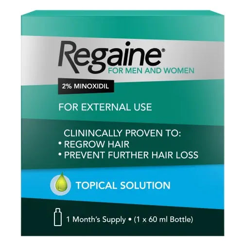 Regaine 2% For Men & Women Topical Hair Regrowth Solution 60ml Regaine