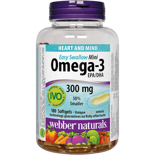 WEBBER NATURALS MINI OMEGA3 300MG SOFTGEL 180s Webber Naturals