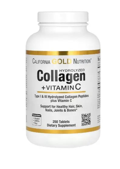 California Gold Nutrition California Gold Hydrolyzed Collagen Peptides + Vitamin C 250 Tablets | Best Price UAE | Dubai, Abu Dhabi California Gold Nutrition