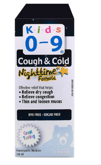 Kids 0-9 Cough & Cold Night Time Formula Syrup 100 mL Kids 0-9 Cough & Cold Night Time Formula Syrup 100 mL