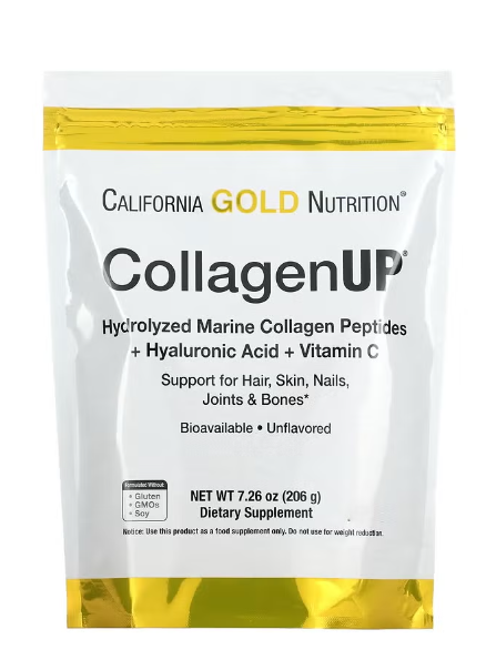 CollagenUP ببتيدات الكولاجين البحري المُحلل مع حمض الهيالورونيك وفيتامين سي بدون نكهة 7.26 أونصة (206 جم)