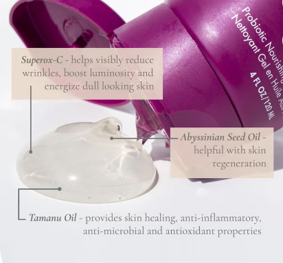 GlowBiotics Probiotic Nourishing Gel To Oil Cleanser For Dry, Normal And Sensitive Skin 120ml