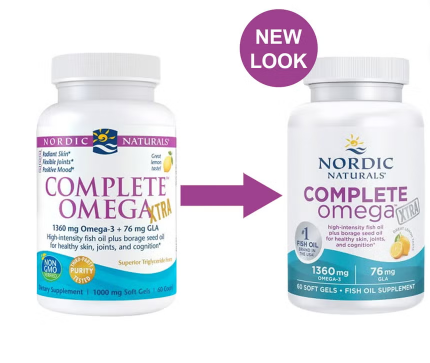 Nordic Naturals Complete Omega Xtra Omega 3 6 9 Fish Oil Supplement Softgels, Pack of 60's