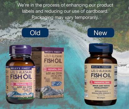 Wiley's Finest Prenatal DHA Fish Oil Softgels, Pack of 60's