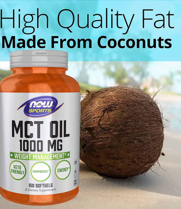 Now Sports MCT Oil 1000mg Softgel For Weight Management, Pack of 150's