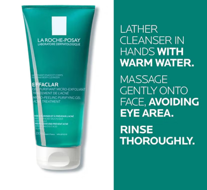 La Roche-Posay Effaclar Micro-Peeling Cleansing Gel With Salicylic Acid For Oily Skin 200ml