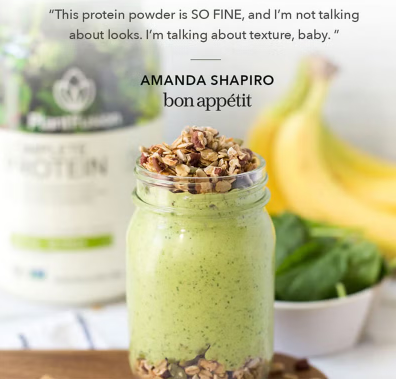 PlantFusion Complete Plant Protein Powder Natural - No Stevia 1Lbs