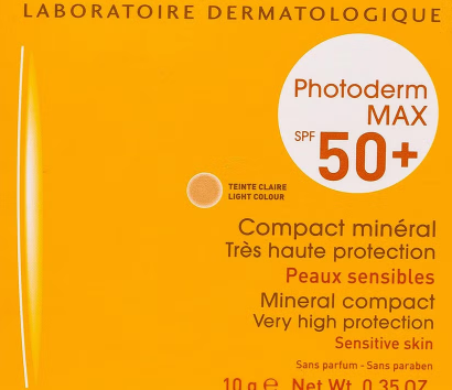 Bioderma Photoderm Max SPF50+ Mineral Sunscreen Compact, Light Shade 10g Bioderma