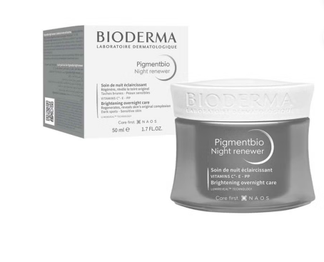 Bioderma Pigmentbio Night Renewer Brightening Overnight Skin Cream For Hyperpigmented Skin 50 mL Bioderma