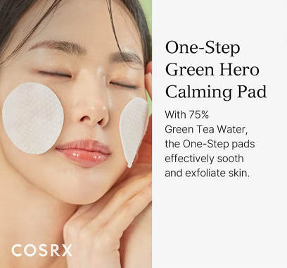 Cosrx One Step Green Hero Calming Pads, Pack of 70's