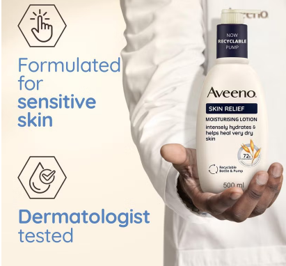 Aveeno Skin Relief Moisturising Body Lotion For Very Dry Skin 500ml Aveeno
