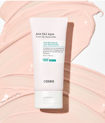 Cosrx Aloe 54.2 Aqua Tone Up Tinted Sunscreen Cream SPF50+ & PA++++ For Sensitive Skin 50ml Cosrx