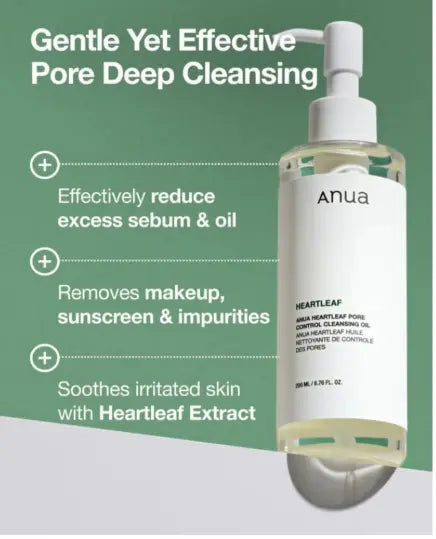 Anua Heartleaf Pore Control Oil Based Facial Cleansing Oil 200ml Anua