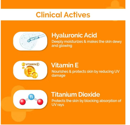 The Derma Co Hyaluronic Sunscreen Aqua Ultra Light Gel With Spf 50 Pa++++ For Broad Spectrum, UV A, UV B & Blue Light Protection For Oily Skin - 50G the demo