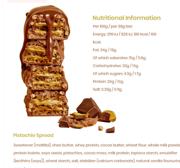 Maxi Nutrition Protein Waffle Pistachio 39g, 10g Protein, Low Sugar, No Artificial Colours or Flavours – Pack of 12 pcs maxi nutrition