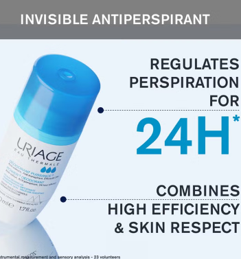Uriage Power-3 Antiperspirant 24 Hours Fresh Deodorant Roll On 50ml