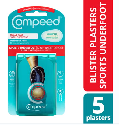 Compeed Hydrocolloid Blister Plasters Sports Underfoot 5's