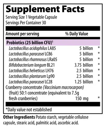 Vibrant Health U.T Probiotic Vegetarian Capsules for Urinary Health, Pack of 30's