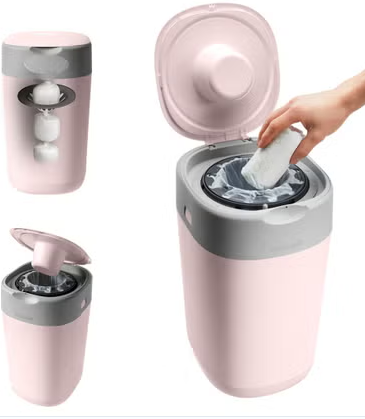 Tommee Tippe Twist And Click Advanced Nappy Disposal Bin - Pink