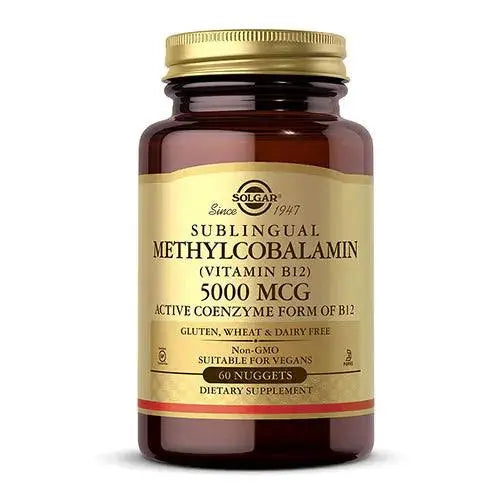 Solgar Methylcobalamin (Vitamin B12) 5000mcg -60 Nuggets Solgar