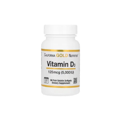 Vitamin D3 125 Mcg Dietary Supplement - 90 Softgels (5,000 Iu) california gold nutrition