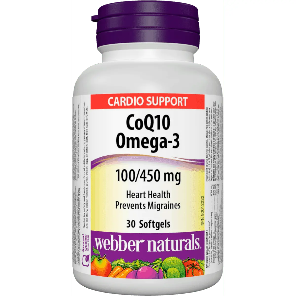 NATURALS COQ10 OMEGA 3 100/450MG SOFTGEL 30s Webber Naturals