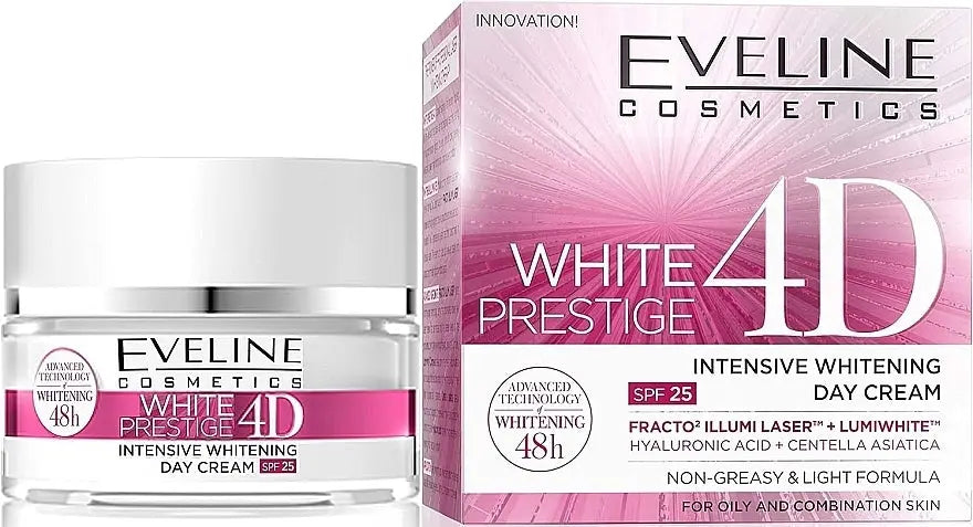 Eveline Cosmetics White Prestige 4D Whitening Day Cream, Skin Care 50ml Eveline