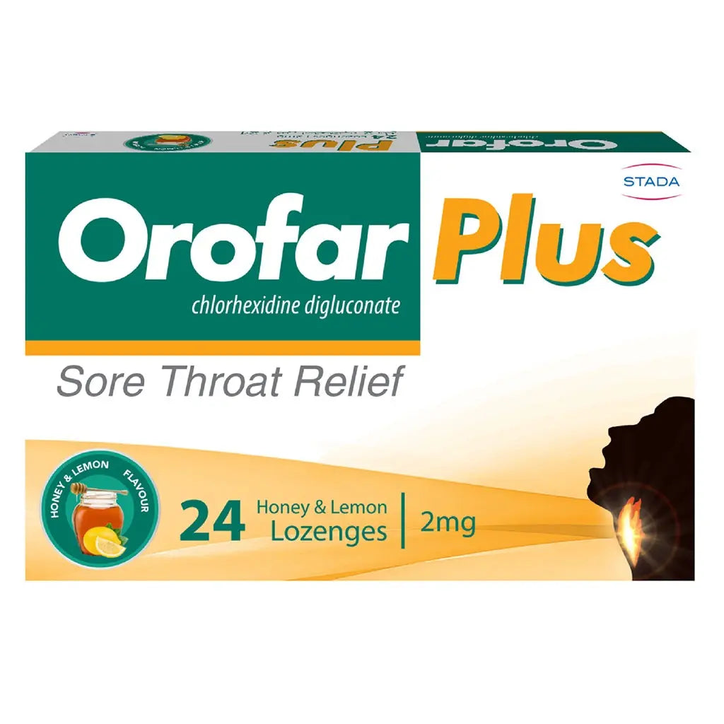 Orofar Plus Sore Throat Relief Lozenges, Honey & Lemon Flavor, Pack of 24's Orofar
