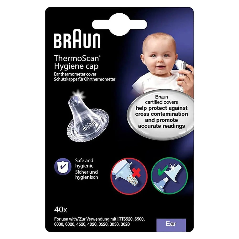 Braun Thermoscan Hygiene Caps Ear Thermometer Covers, Pack of 40's Braun