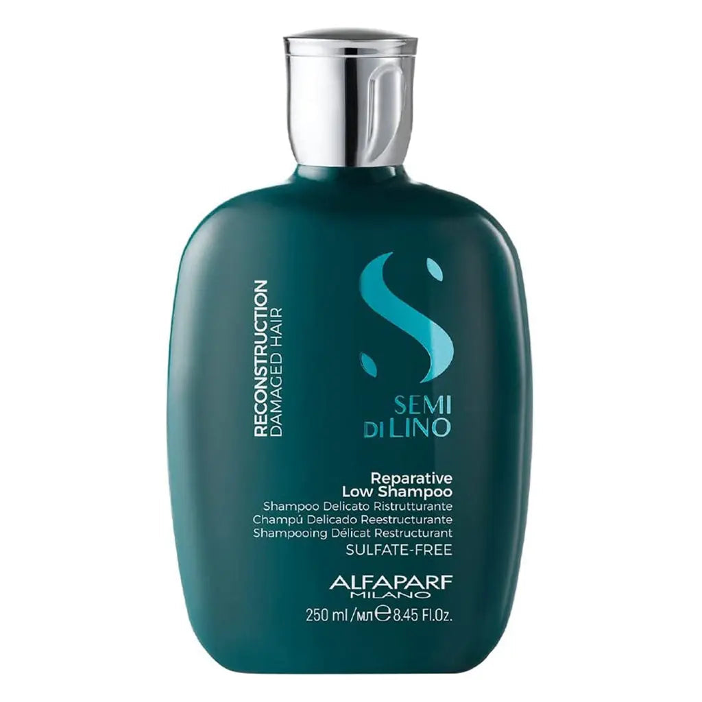 Alfaparf Milano Semi Di Lino Reconstruction Reparative Sulfate Free Low Shampoo, Professional Reconstruction Treatment For Damaged Hair 250ml Alfaparf
