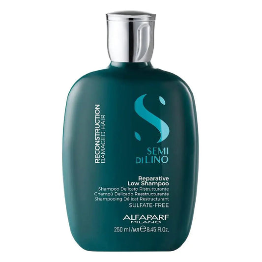 Alfaparf Milano Semi Di Lino Reconstruction Reparative Sulfate Free Low Shampoo, Professional Reconstruction Treatment For Damaged Hair 250ml Alfaparf