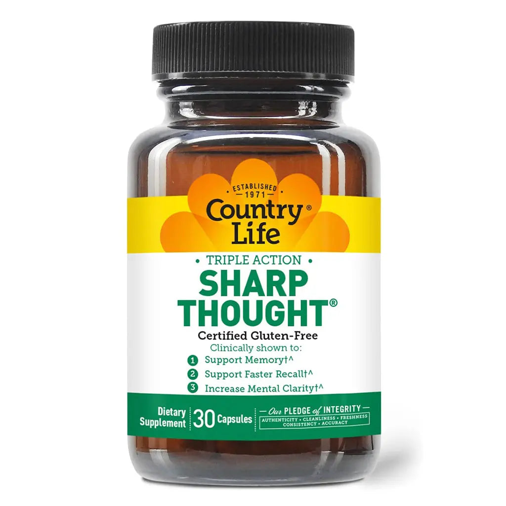 Country Life Triple Action Sharp Thought Capsules For Memory & Brain Health, Pack of 30's Country Life